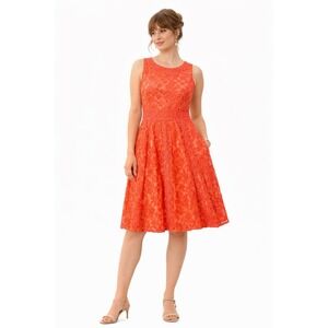 Sundance Catalog Emma Coral Floral Mesh Lace Embroidered Size 4 spring wedding